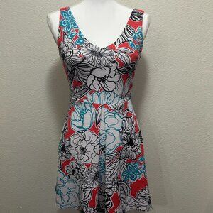 Soprano sleeveless v-neck fit and flare mini dress, size small